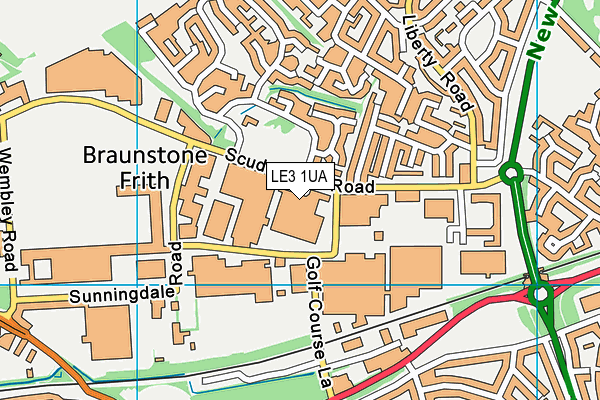 LE3 1UA map - OS VectorMap District (Ordnance Survey) LE3 1UA map - OS VectorMap District (Ordnance Survey)