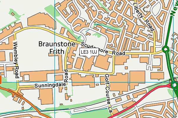 LE3 1UJ map - OS VectorMap District (Ordnance Survey) LE3 1UJ map - OS VectorMap District (Ordnance Survey)