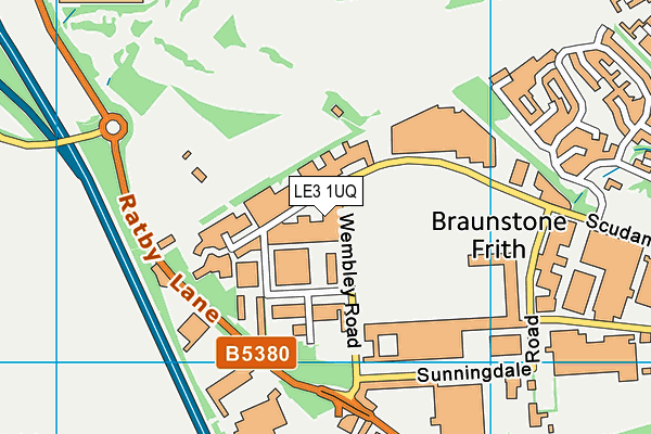 LE3 1UQ map - OS VectorMap District (Ordnance Survey) LE3 1UQ map - OS VectorMap District (Ordnance Survey)