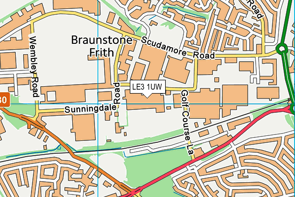 LE3 1UW map - OS VectorMap District (Ordnance Survey) LE3 1UW map - OS VectorMap District (Ordnance Survey)