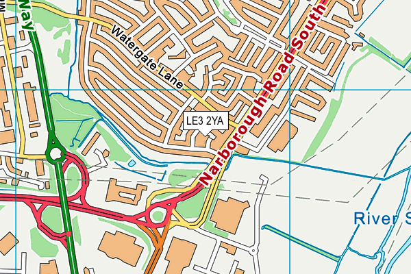 LE3 2YA map - OS VectorMap District (Ordnance Survey) LE3 2YA map - OS VectorMap District (Ordnance Survey)