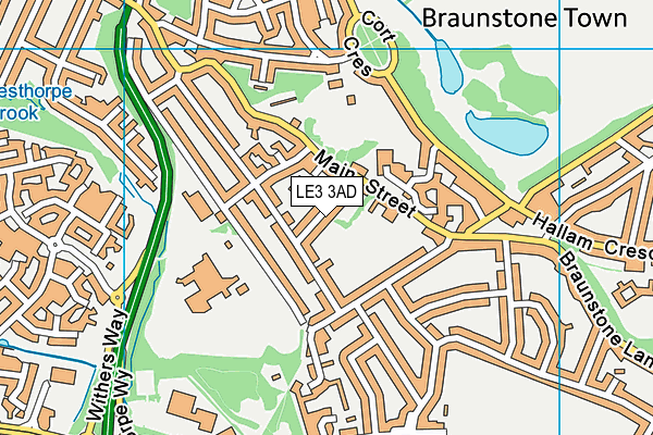 LE3 3AD map - OS VectorMap District (Ordnance Survey) LE3 3AD map - OS VectorMap District (Ordnance Survey)