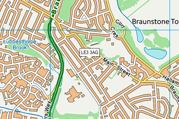 LE3 3AG map - OS VectorMap District (Ordnance Survey) LE3 3AG map - OS VectorMap District (Ordnance Survey)