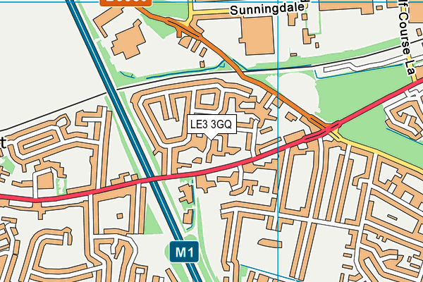 LE3 3GQ map - OS VectorMap District (Ordnance Survey)