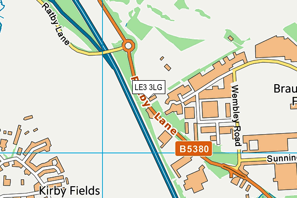 LE3 3LG map - OS VectorMap District (Ordnance Survey) LE3 3LG map - OS VectorMap District (Ordnance Survey)