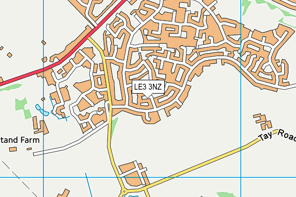 LE3 3NZ map - OS VectorMap District (Ordnance Survey) LE3 3NZ map - OS VectorMap District (Ordnance Survey)