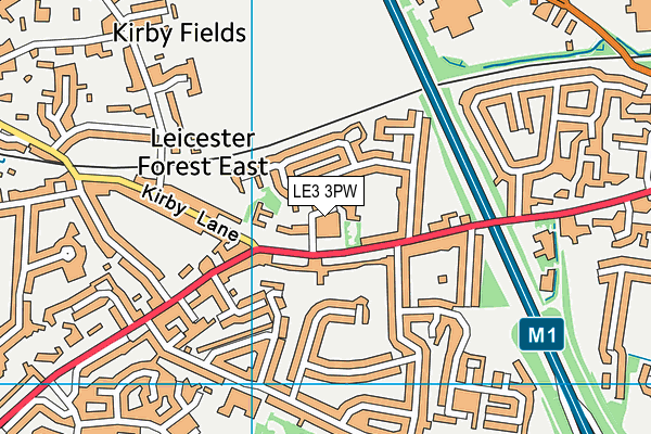 LE3 3PW map - OS VectorMap District (Ordnance Survey) LE3 3PW map - OS VectorMap District (Ordnance Survey)