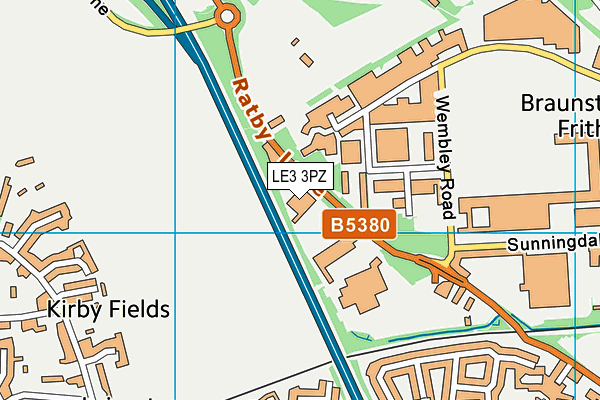 LE3 3PZ map - OS VectorMap District (Ordnance Survey) LE3 3PZ map - OS VectorMap District (Ordnance Survey)