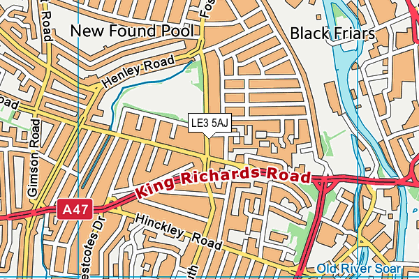 LE3 5AJ map - OS VectorMap District (Ordnance Survey) LE3 5AJ map - OS VectorMap District (Ordnance Survey)