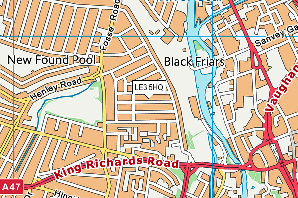 LE3 5HQ map - OS VectorMap District (Ordnance Survey)