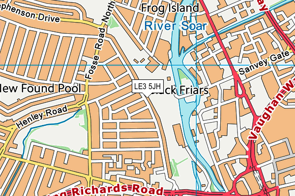 LE3 5JH map - OS VectorMap District (Ordnance Survey) LE3 5JH map - OS VectorMap District (Ordnance Survey)