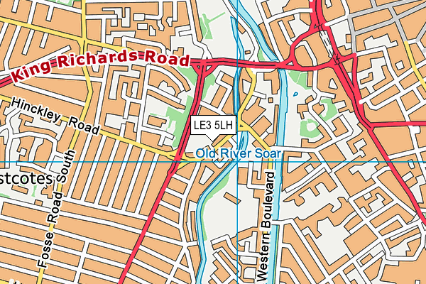 LE3 5LH map - OS VectorMap District (Ordnance Survey)
