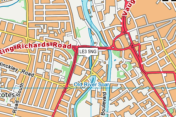 LE3 5NG map - OS VectorMap District (Ordnance Survey)