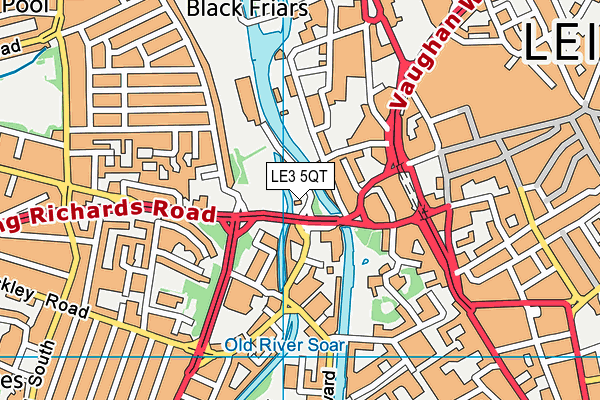 LE3 5QT map - OS VectorMap District (Ordnance Survey) LE3 5QT map - OS VectorMap District (Ordnance Survey)