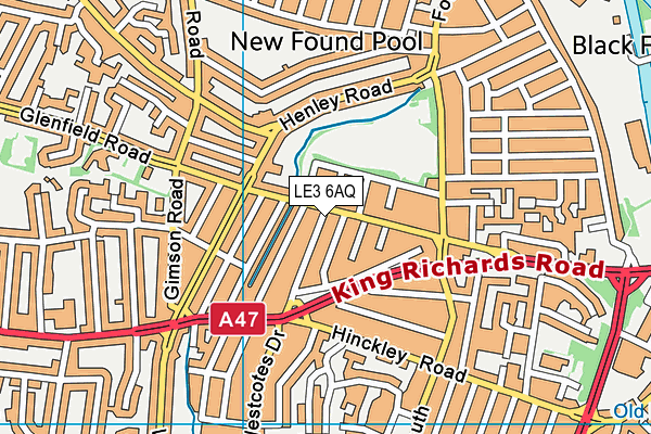 LE3 6AQ map - OS VectorMap District (Ordnance Survey) LE3 6AQ map - OS VectorMap District (Ordnance Survey)