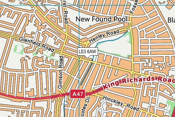 LE3 6AW map - OS VectorMap District (Ordnance Survey) LE3 6AW map - OS VectorMap District (Ordnance Survey)