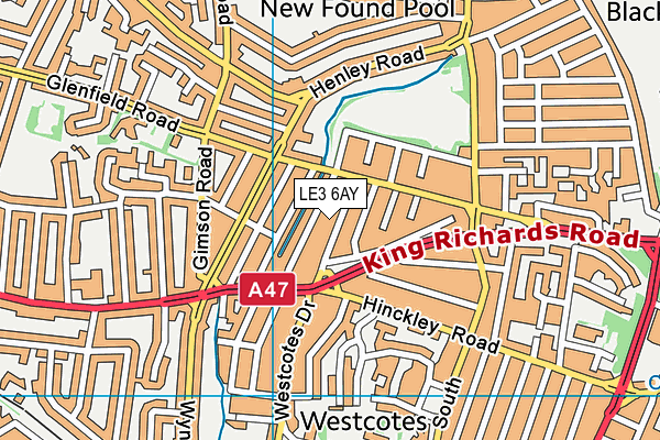 LE3 6AY map - OS VectorMap District (Ordnance Survey) LE3 6AY map - OS VectorMap District (Ordnance Survey)