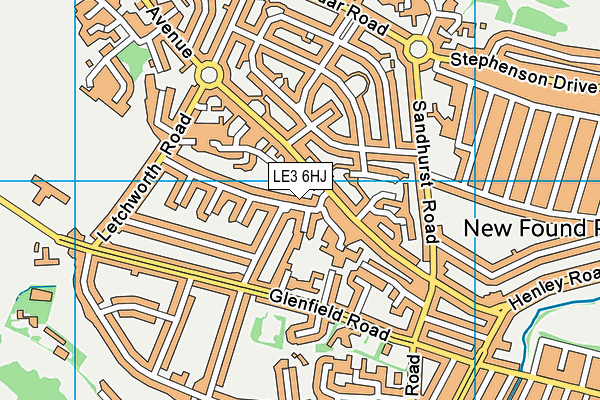 LE3 6HJ map - OS VectorMap District (Ordnance Survey) LE3 6HJ map - OS VectorMap District (Ordnance Survey)