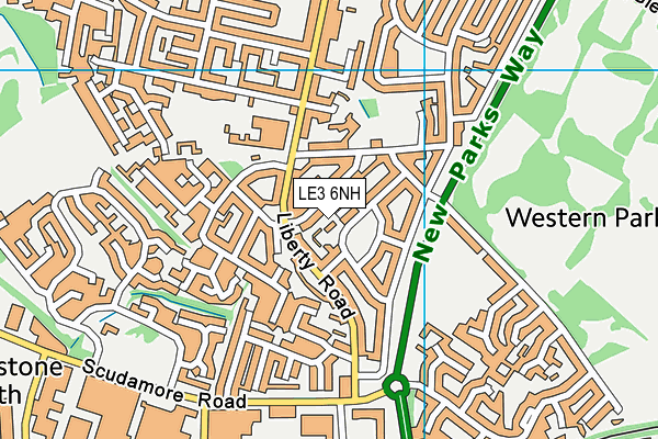 LE3 6NH map - OS VectorMap District (Ordnance Survey)