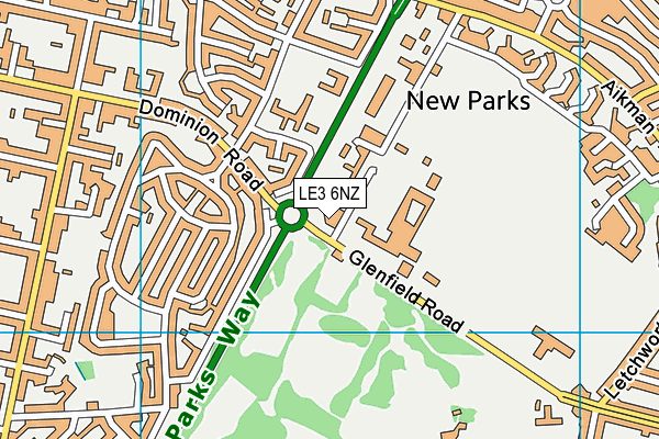 LE3 6NZ map - OS VectorMap District (Ordnance Survey) LE3 6NZ map - OS VectorMap District (Ordnance Survey)