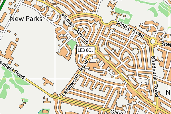 LE3 6QJ map - OS VectorMap District (Ordnance Survey) LE3 6QJ map - OS VectorMap District (Ordnance Survey)