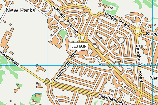 LE3 6QN map - OS VectorMap District (Ordnance Survey) LE3 6QN map - OS VectorMap District (Ordnance Survey)