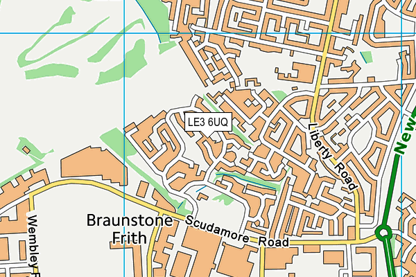 LE3 6UQ map - OS VectorMap District (Ordnance Survey) LE3 6UQ map - OS VectorMap District (Ordnance Survey)
