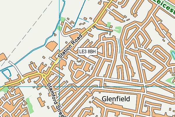 LE3 8BH map - OS VectorMap District (Ordnance Survey) LE3 8BH map - OS VectorMap District (Ordnance Survey)
