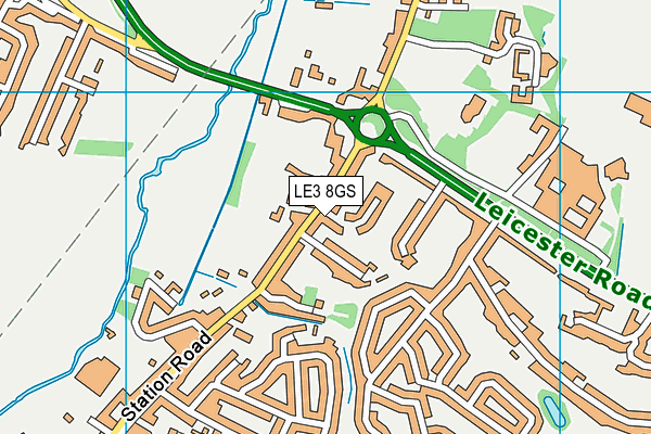 LE3 8GS map - OS VectorMap District (Ordnance Survey) LE3 8GS map - OS VectorMap District (Ordnance Survey)