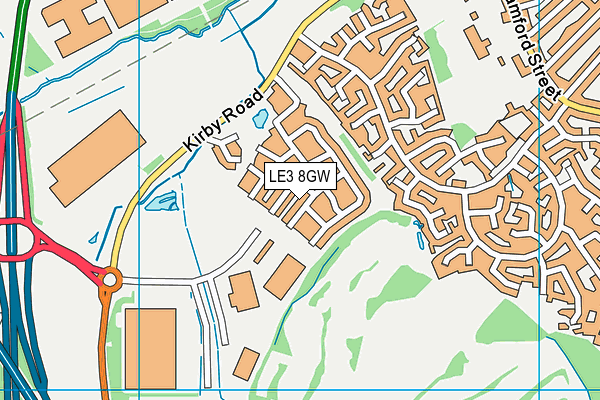 LE3 8GW map - OS VectorMap District (Ordnance Survey) LE3 8GW map - OS VectorMap District (Ordnance Survey)