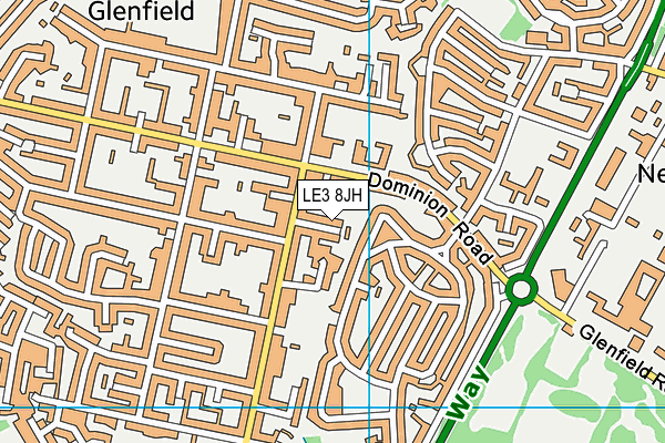 LE3 8JH map - OS VectorMap District (Ordnance Survey) LE3 8JH map - OS VectorMap District (Ordnance Survey)