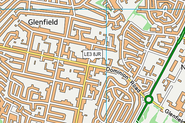 LE3 8JR map - OS VectorMap District (Ordnance Survey) LE3 8JR map - OS VectorMap District (Ordnance Survey)