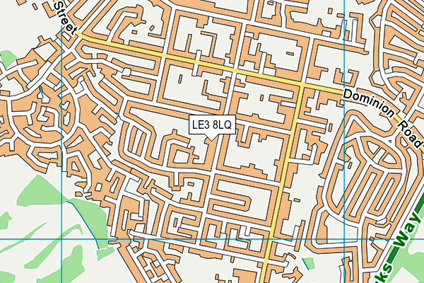 LE3 8LQ map - OS VectorMap District (Ordnance Survey) LE3 8LQ map - OS VectorMap District (Ordnance Survey)