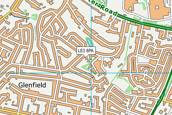 LE3 8PA map - OS VectorMap District (Ordnance Survey)