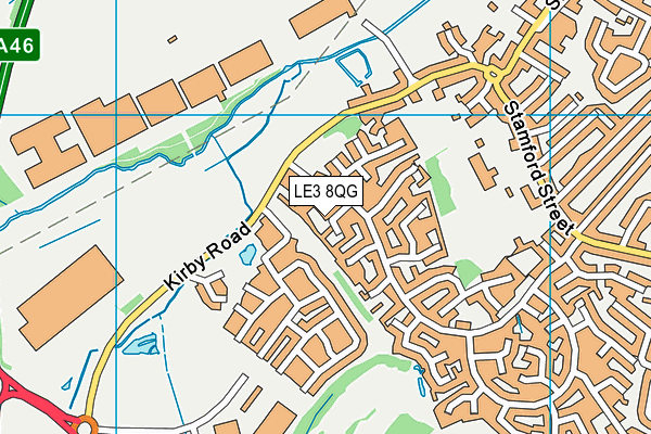 LE3 8QG map - OS VectorMap District (Ordnance Survey) LE3 8QG map - OS VectorMap District (Ordnance Survey)
