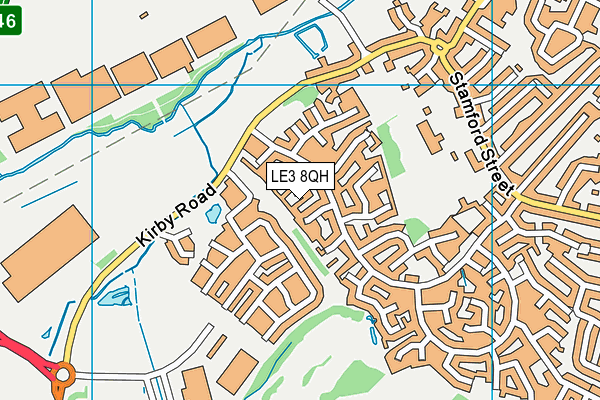 LE3 8QH map - OS VectorMap District (Ordnance Survey) LE3 8QH map - OS VectorMap District (Ordnance Survey)