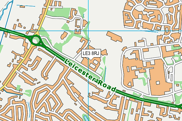 LE3 8RJ map - OS VectorMap District (Ordnance Survey) LE3 8RJ map - OS VectorMap District (Ordnance Survey)