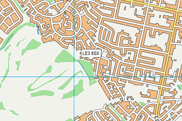 LE3 8SX map - OS VectorMap District (Ordnance Survey) LE3 8SX map - OS VectorMap District (Ordnance Survey)