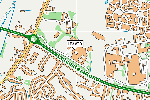 LE3 8TD map - OS VectorMap District (Ordnance Survey) LE3 8TD map - OS VectorMap District (Ordnance Survey)