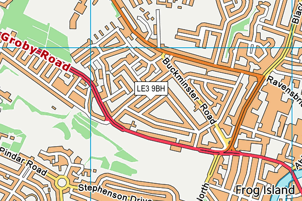 LE3 9BH map - OS VectorMap District (Ordnance Survey) LE3 9BH map - OS VectorMap District (Ordnance Survey)