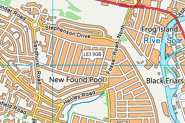 LE3 9GB map - OS VectorMap District (Ordnance Survey) LE3 9GB map - OS VectorMap District (Ordnance Survey)