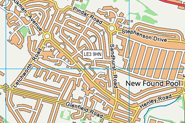 LE3 9HN map - OS VectorMap District (Ordnance Survey) LE3 9HN map - OS VectorMap District (Ordnance Survey)