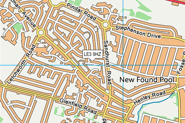 LE3 9HZ map - OS VectorMap District (Ordnance Survey) LE3 9HZ map - OS VectorMap District (Ordnance Survey)