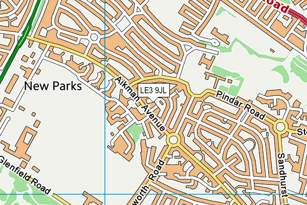 LE3 9JL map - OS VectorMap District (Ordnance Survey) LE3 9JL map - OS VectorMap District (Ordnance Survey)