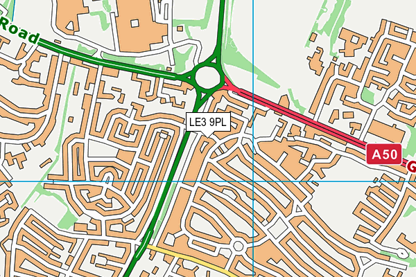 LE3 9PL map - OS VectorMap District (Ordnance Survey) LE3 9PL map - OS VectorMap District (Ordnance Survey)