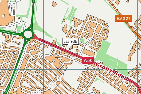 LE3 9QE map - OS VectorMap District (Ordnance Survey) LE3 9QE map - OS VectorMap District (Ordnance Survey)