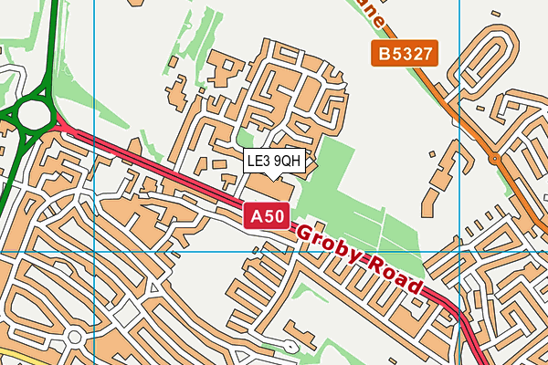 LE3 9QH map - OS VectorMap District (Ordnance Survey) LE3 9QH map - OS VectorMap District (Ordnance Survey)