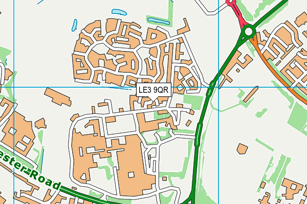 LE3 9QR map - OS VectorMap District (Ordnance Survey) LE3 9QR map - OS VectorMap District (Ordnance Survey)