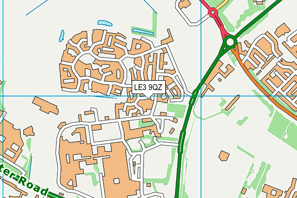 LE3 9QZ map - OS VectorMap District (Ordnance Survey) LE3 9QZ map - OS VectorMap District (Ordnance Survey)