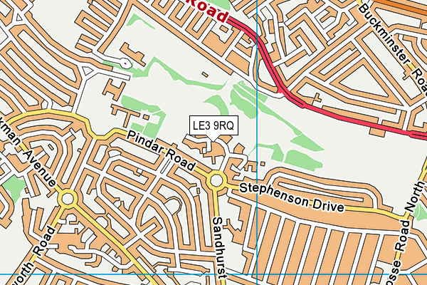 LE3 9RQ map - OS VectorMap District (Ordnance Survey) LE3 9RQ map - OS VectorMap District (Ordnance Survey)